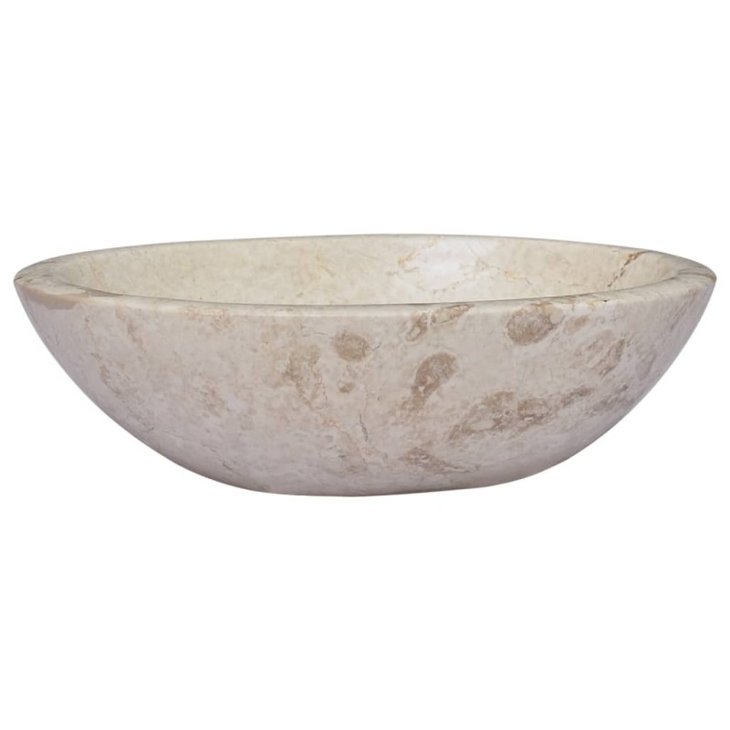 vidaXL Lavabo crema mármol 53x40x15 cm vidaXL Lavabo crema mármol 53x40x15 cm