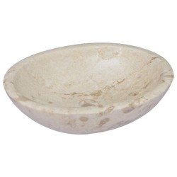 vidaXL Lavabo crema mármol 53x40x15 cm