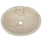 vidaXL Lavabo crema mármol 53x40x15 cm vidaXL Lavabo crema mármol 53x40x15 cm