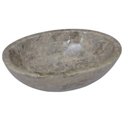 vidaXL Lavabo gris mármol 53x40x15 cm