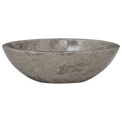 vidaXL Lavabo gris mármol 53x40x15 cm