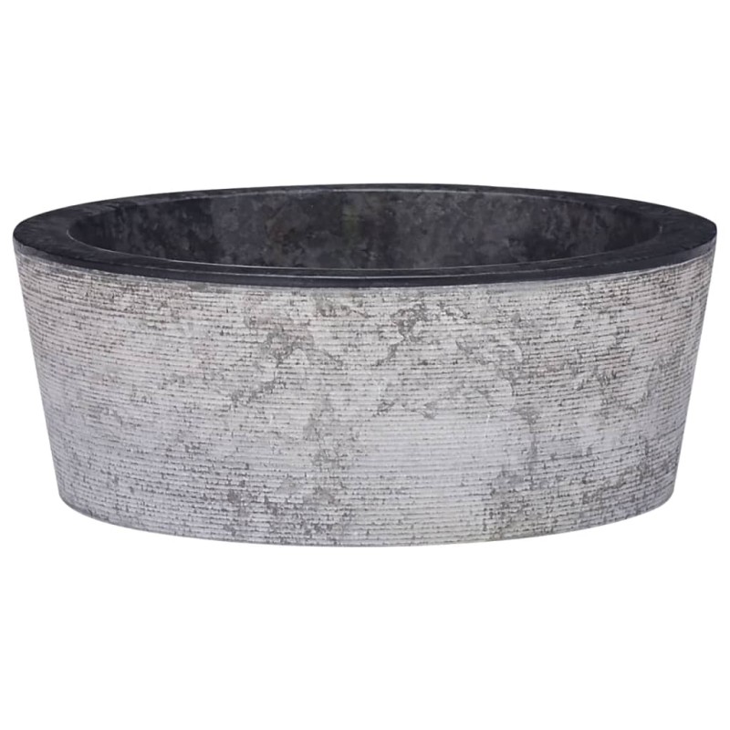 vidaXL Lavabo mármol negro Ø40x15 cm vidaXL Lavabo mármol negro Ø40x15 cm