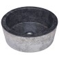vidaXL Lavabo mármol negro Ø40x15 cm vidaXL Lavabo mármol negro Ø40x15 cm