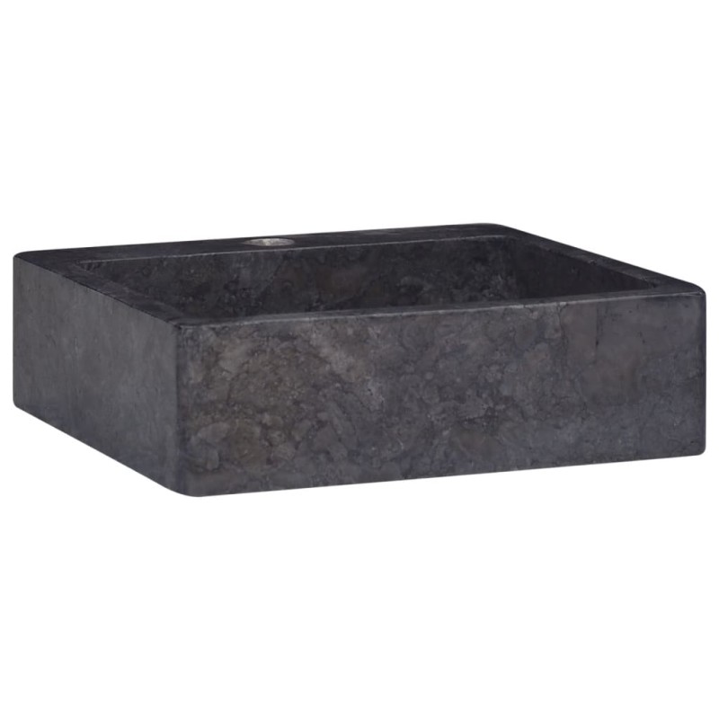 vidaXL Lavabo mármol negro 40x40x12 cm vidaXL Lavabo mármol negro 40x40x12 cm