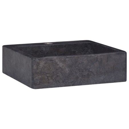 vidaXL Lavabo mármol negro 40x40x12 cm