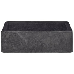 vidaXL Lavabo mármol negro 40x40x12 cm