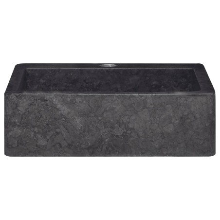 vidaXL Lavabo mármol negro 40x40x12 cm