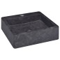 vidaXL Lavabo mármol negro 40x40x12 cm vidaXL Lavabo mármol negro 40x40x12 cm