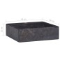 vidaXL Lavabo mármol negro 40x40x12 cm vidaXL Lavabo mármol negro 40x40x12 cm