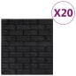 vidaXL Papel pintado autoadhesivo ladrillos 3D 20 unidades negro vidaXL Papel pintado autoadhesivo ladrillos 3D 20 unidades negro