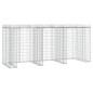 vidaXL Muro de gaviones para contenedor de basura hierro 270x91x120 cm vidaXL Muro de gaviones para contenedor de basura hierro 270x91x120 cm