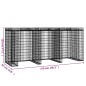 vidaXL Muro de gaviones para contenedor de basura hierro 270x91x120 cm vidaXL Muro de gaviones para contenedor de basura hierro 270x91x120 cm