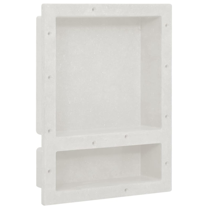 vidaXL Hornacina de ducha con 2 compartimentos blanco mate 41x51x10 cm vidaXL Hornacina de ducha con 2 compartimentos blanco mate 41x51x10 cm