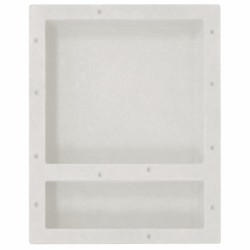 vidaXL Hornacina de ducha con 2 compartimentos blanco mate 41x51x10 cm