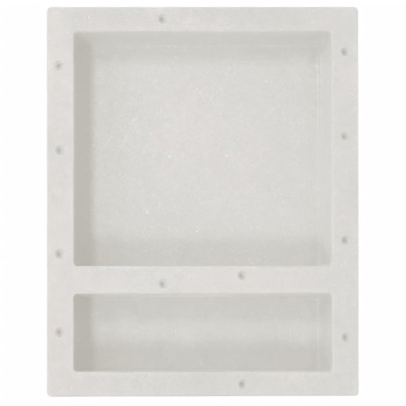 vidaXL Hornacina de ducha con 2 compartimentos blanco mate 41x51x10 cm