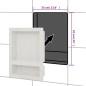 vidaXL Hornacina de ducha con 2 compartimentos blanco mate 41x51x10 cm vidaXL Hornacina de ducha con 2 compartimentos blanco mate 41x51x10 cm