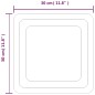 vidaXL Espejo de baño con LED 30x30 cm vidaXL Espejo de baño con LED 30x30 cm