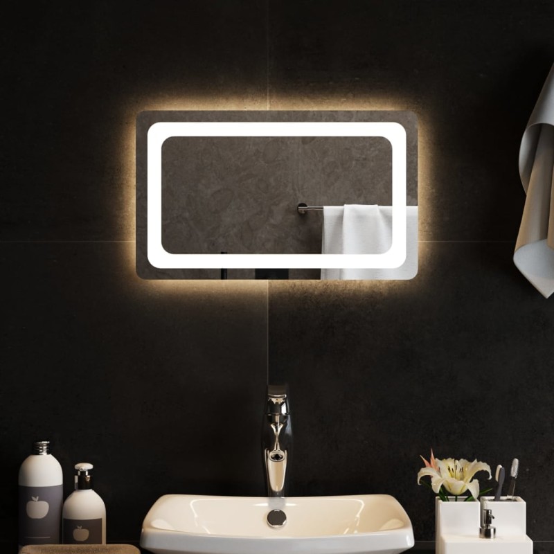 vidaXL Espejo de baño con LED 50x30 cm vidaXL Espejo de baño con LED 50x30 cm