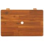 vidaXL Taburete rectangular madera maciza de acacia 45x29x45 cm vidaXL Taburete rectangular madera maciza de acacia 45x29x45 cm