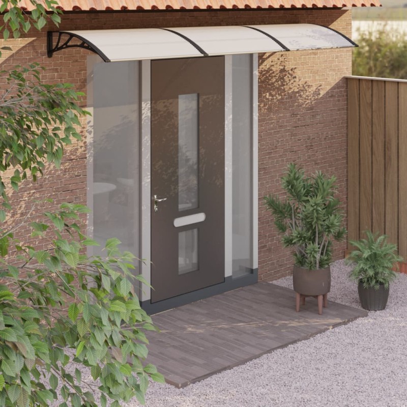 vidaXL Marquesina puerta policarbonato negro y transparente 300x80 cm vidaXL Marquesina puerta policarbonato negro y transparente 300x80 cm