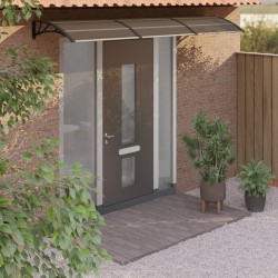 vidaXL Marquesina de puerta policarbonato negro 300x80 cm