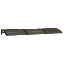 vidaXL Marquesina de puerta policarbonato negro 300x80 cm