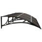 vidaXL Marquesina de puerta policarbonato negro 300x80 cm vidaXL Marquesina de puerta policarbonato negro 300x80 cm