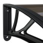 vidaXL Marquesina de puerta policarbonato negro 300x80 cm vidaXL Marquesina de puerta policarbonato negro 300x80 cm