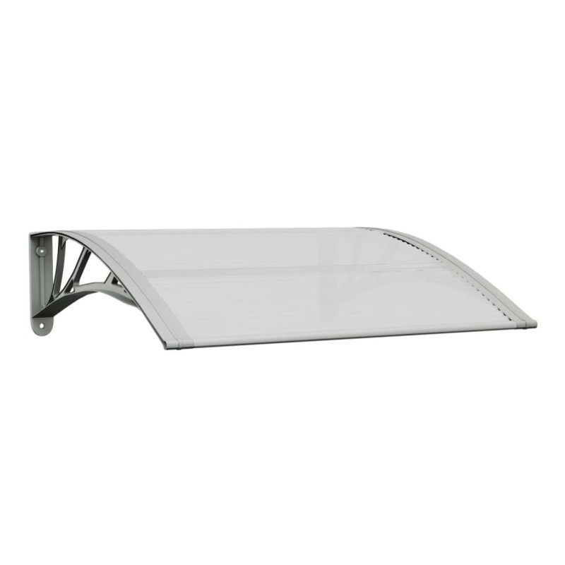 vidaXL Marquesina puerta policarbonato gris y transparente 80x80 cm vidaXL Marquesina puerta policarbonato gris y transparente 80x80 cm