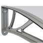 vidaXL Marquesina puerta policarbonato gris y transparente 80x80 cm vidaXL Marquesina puerta policarbonato gris y transparente 80x80 cm