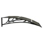 vidaXL Marquesina de puerta policarbonato negro 100x80 cm vidaXL Marquesina de puerta policarbonato negro 100x80 cm