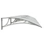 vidaXL Marquesina puerta policarbonato gris y transparente 350x80 cm vidaXL Marquesina puerta policarbonato gris y transparente 350x80 cm