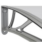 vidaXL Marquesina puerta policarbonato gris y transparente 350x80 cm vidaXL Marquesina puerta policarbonato gris y transparente 350x80 cm