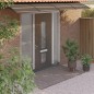vidaXL Marquesina de puerta policarbonato negro 400x80 cm