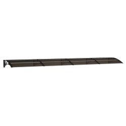 vidaXL Marquesina de puerta policarbonato negro 400x80 cm
