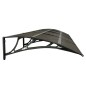 vidaXL Marquesina de puerta policarbonato negro 400x80 cm
