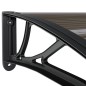 vidaXL Marquesina de puerta policarbonato negro 400x80 cm