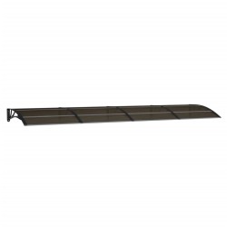 vidaXL Marquesina de puerta policarbonato negro 400x100 cm