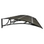 vidaXL Marquesina de puerta policarbonato negro 400x100 cm vidaXL Marquesina de puerta policarbonato negro 400x100 cm