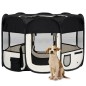 vidaXL Parque de perros plegable y bolsa transporte negro 110x110x58cm vidaXL Parque de perros plegable y bolsa transporte negro 110x110x58cm