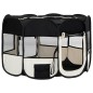 vidaXL Parque de perros plegable y bolsa transporte negro 110x110x58cm vidaXL Parque de perros plegable y bolsa transporte negro 110x110x58cm