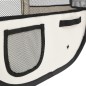vidaXL Parque de perros plegable y bolsa transporte rosa 145x145x61cm