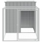 vidaXL Gallinero con corral acero galvanizado gris claro 110x201x110cm