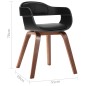 vidaXL Silla de comedor de madera curvada y cuero artificial vidaXL Silla de comedor de madera curvada y cuero artificial