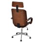 vidaXL Silla de oficina giratoria madera curvada y cuero artificial vidaXL Silla de oficina giratoria madera curvada y cuero artificial