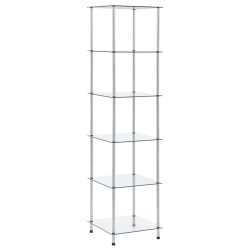 vidaXL Estantería 6 niveles cristal templado transparente 40x40x160 cm