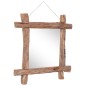 vidaXL Espejo de troncos de madera maciza reciclada natural 70x70 cm vidaXL Espejo de troncos de madera maciza reciclada natural 70x70 cm