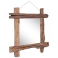 vidaXL Espejo de troncos de madera maciza reciclada natural 70x70 cm vidaXL Espejo de troncos de madera maciza reciclada natural 70x70 cm
