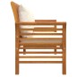 vidaXL Banco de jardín cojines blanco crema madera maciza de acacia vidaXL Banco de jardín cojines blanco crema madera maciza de acacia