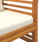 vidaXL Banco de jardín cojines blanco crema madera maciza de acacia vidaXL Banco de jardín cojines blanco crema madera maciza de acacia